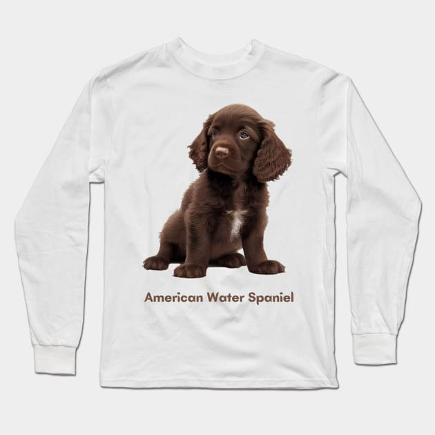 American Water Spaniel Long Sleeve T-Shirt by Schizarty